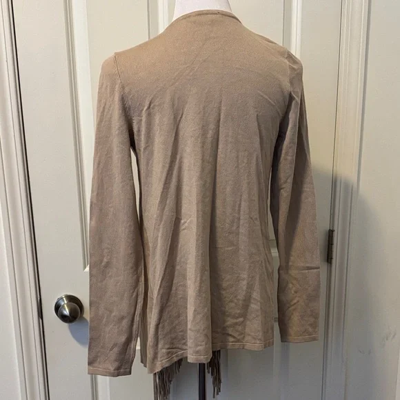 INC International Concepts Tan Fringe Cape - Picture 8 of 10